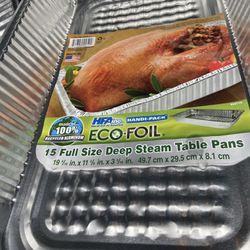Foil Steam Table Pans- Eco Brand, New