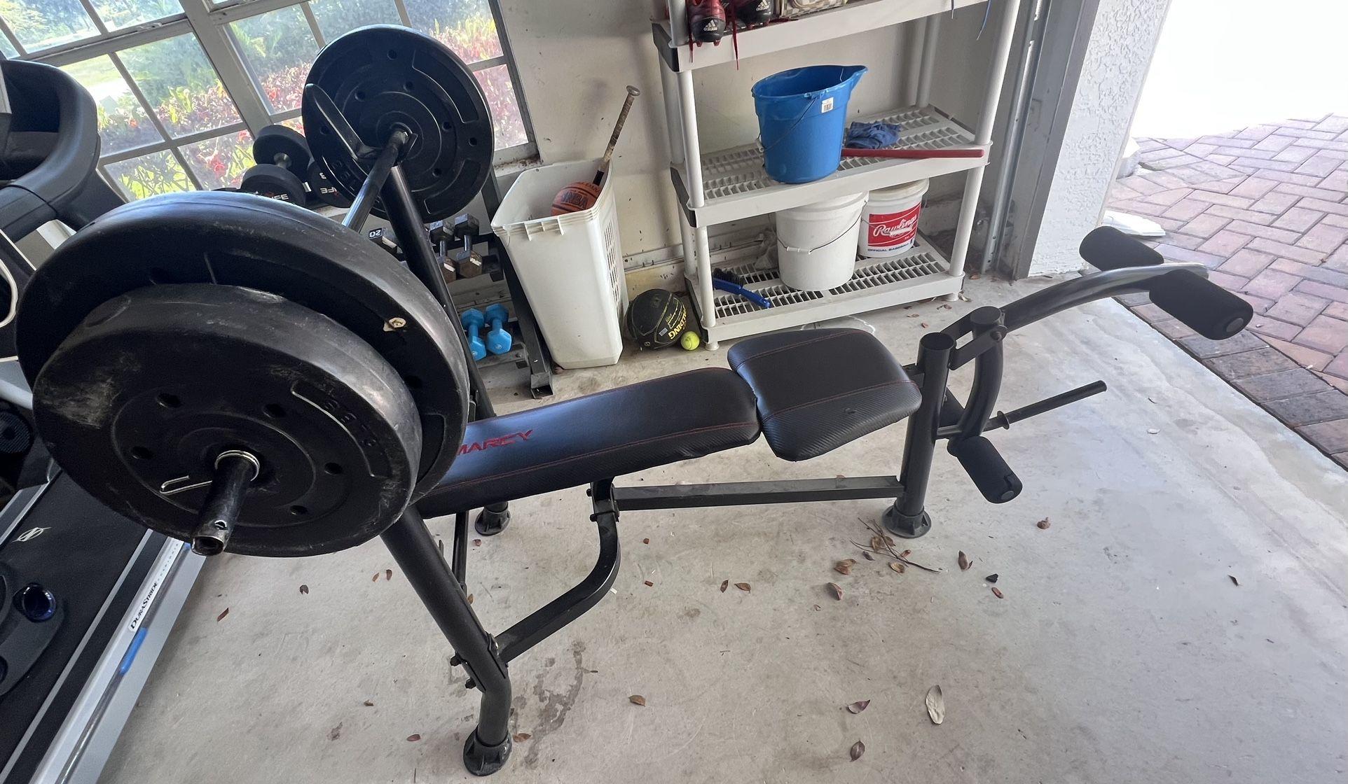 Weight Bench With Bar And Weights