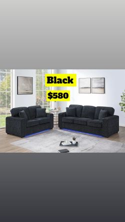2 pc sofa set/ read description / grey and black Available