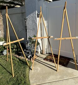 THREE  TALL  EASELS  - $10.00 EACH or $25.00 FOR ALL 
