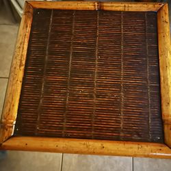 Bamboo Rattan End/side/plant Table 