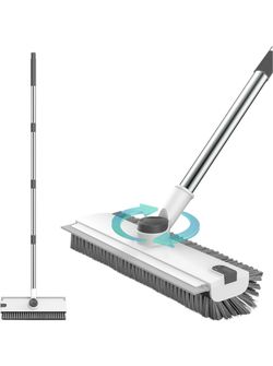 Floor Scrub Brush with 54in Adjustable Long Handle