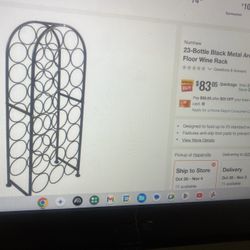 Metal Wine Freestanding Floor Wine Rack