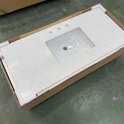 48” Quartz Countertop For Bathroom Vanity 