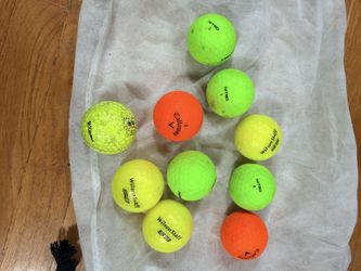 Lot of 10 Colored Golf Balls Callaway Wilson Staff Nitro Mixed Brands