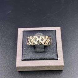 14k Woven Cut-out Band 8.5g