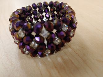 Ravens Bracelet Purple Jewelry Faux Rhinestone Bracelet Sparkly Clothes