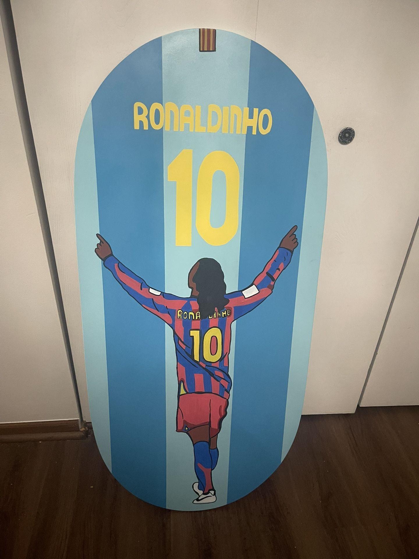 Soccer Wall Art: Ronaldinho Gaúcho Art Piece: Legendary Soccer Star Wall Art Decoration