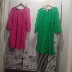 SONOMA TWO  3/4 SLEEVE SHORT DRESS 