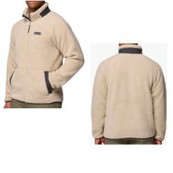 Columbia Rugged Ridge Full Zip Sherpa Fleece Jacket, Ancient Fossil Men's S