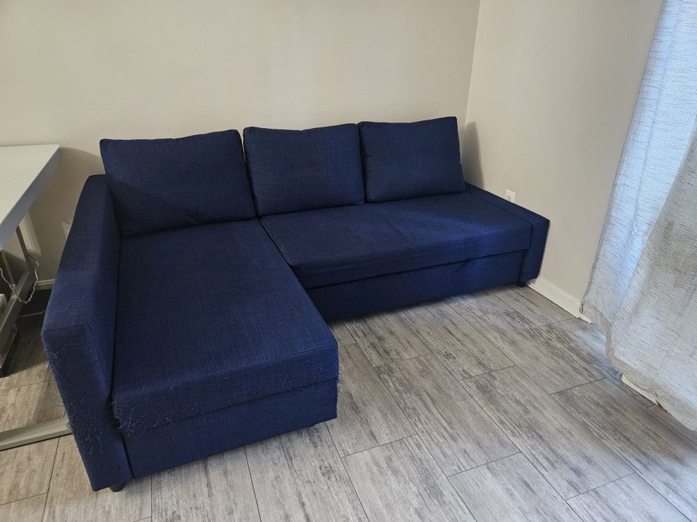 Navy Blue Friheten IKEA Couch