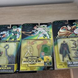 New In Package Batman Figures Vintage Riddler Robin Joker