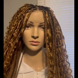 28 Inch Frontal Braided Wig Custom Braided 