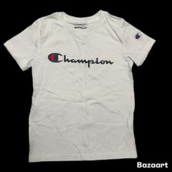 Sz 6/7 Boys White  Champion Athletic Wear Tshirt