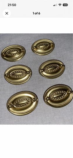 6 gold matching pulls cc 2”