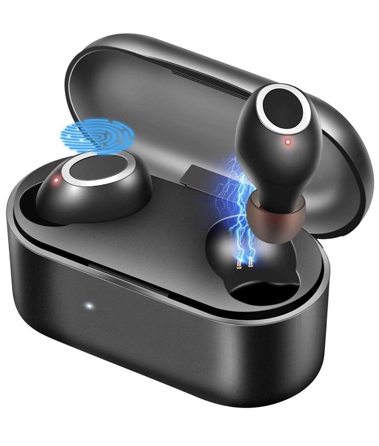 Brand NEW Wireless Earbuds, Bluetooth 5.0 Sport Headphones Touch Control Auto Pairing, TWS Built-in Mic IPX5 Waterproof 3D Noise Canceling, Wireless