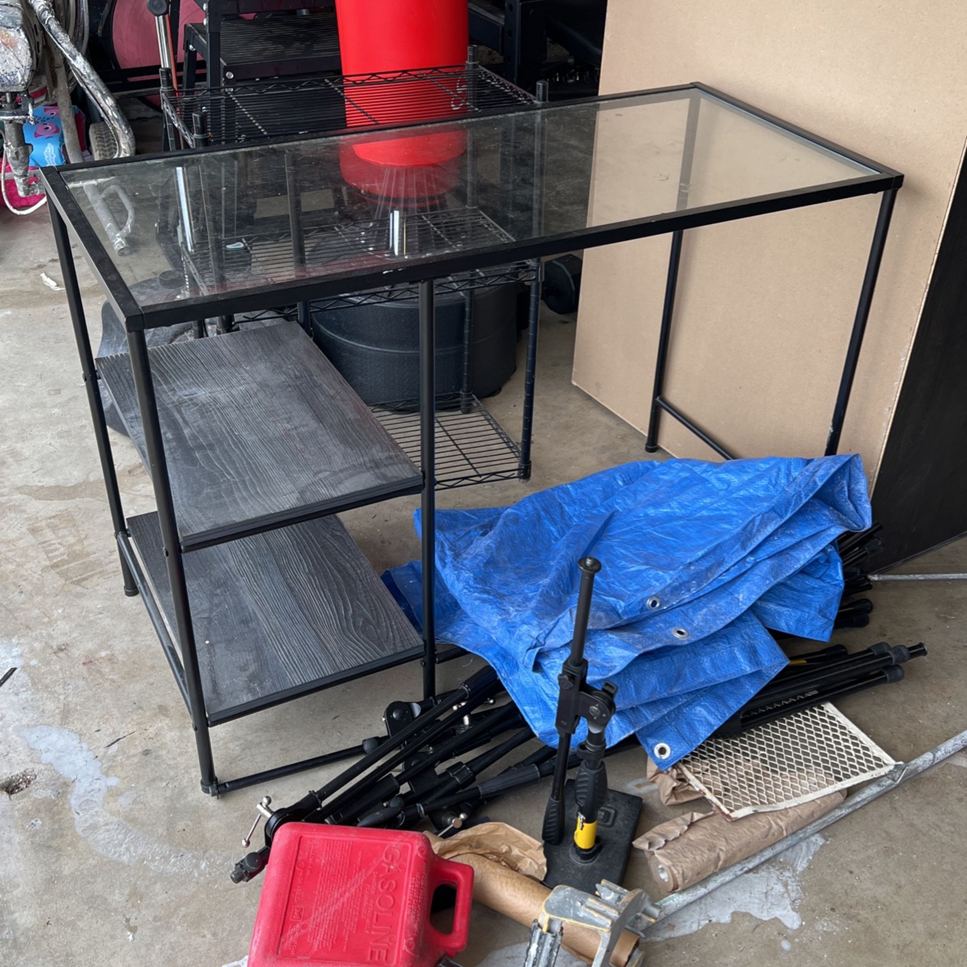 Desk With Glass top