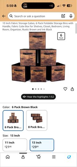 13" Fabric Storage Cubes - 12 PCS