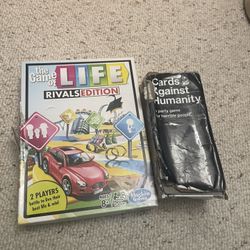 Life Board Game And Cards Against Humanity