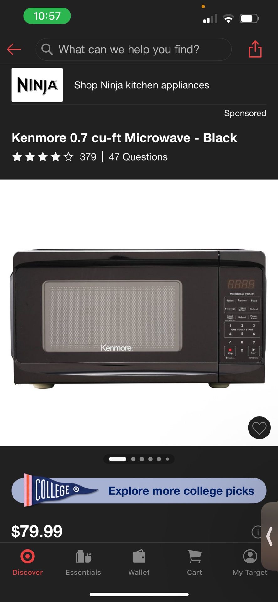 Kenmore Microwave