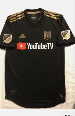 Adidas Los Angeles Football Club home jersey featuring a YouTubeTV sponsor logo 2xl