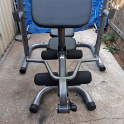 Workout Bench With Olympic 7ft. Barbell 