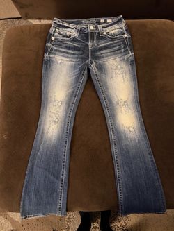 Miss Me Signature Bootcut Jeans – Size 28 x 33 – Angel Wing Pockets