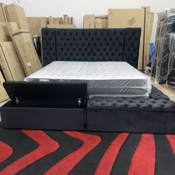 New In Box King Bed Frame +Mattress(Read Description Below)