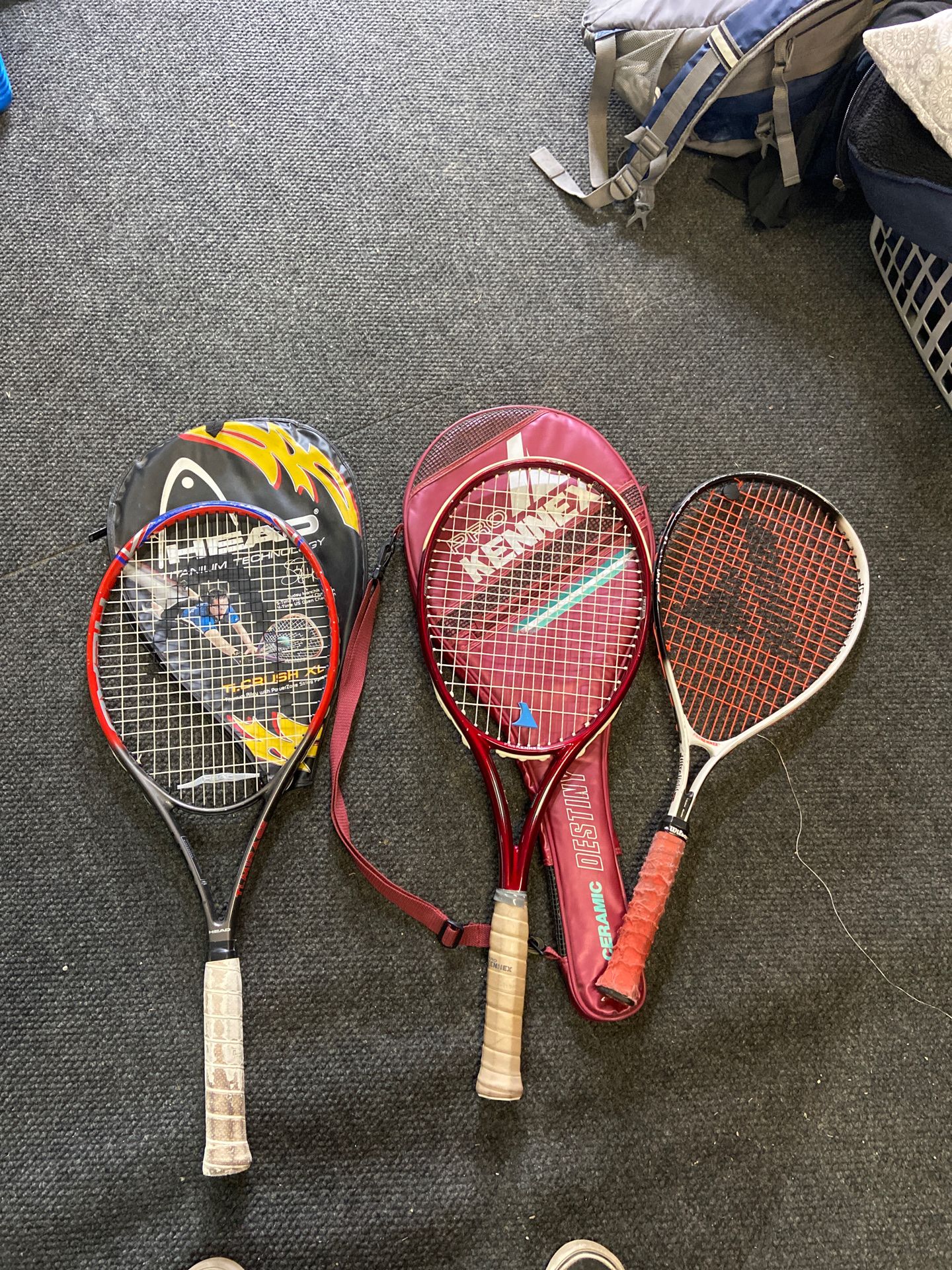 Tennis/racket ball rackets.