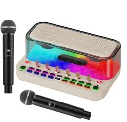 JYX S1 Sound Card Audio Karaoke Machine with 2 Wireless Microphones