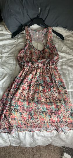 Pink floral dress