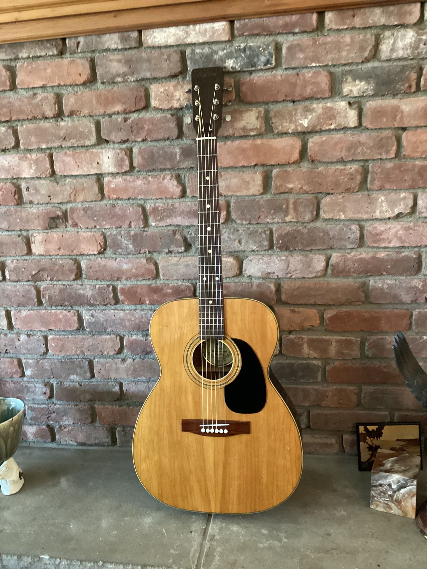 Vintage Val Dez Model V-71 Acoustic Guitar Early 70’s (Made In Finland)(W/New Strings And Hardshell Takamine Case)(Good Condition)