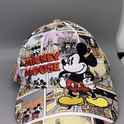 Disney Mickey Mouse COMIC STRIP Hat Cap Strapback Raised Embroidered Letters