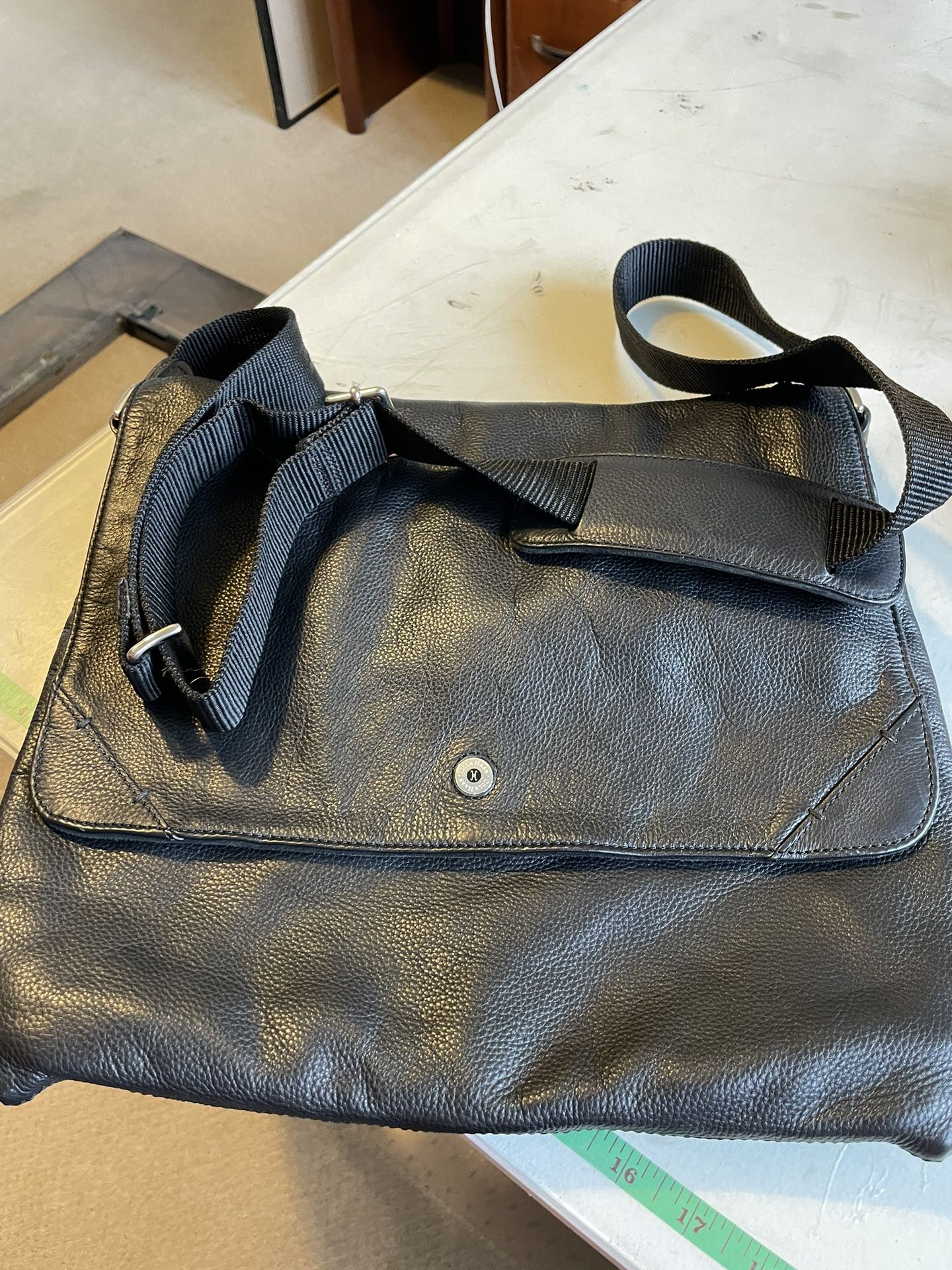 Cole Haan Leather And Suede Messenger Bag