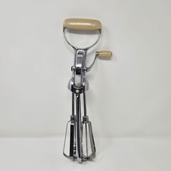 Vintage Stainless Steel Manual Hand Crank Egg Beater Mixer Cream Handles