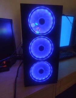 Desktop PC With Monitor, RGB, Windows 10 Pro, Fast 