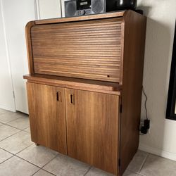 Swedish Mid-Century Modern Teak Roll Top Desk By Egon Ostergaard