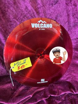 🔥 New 18” Red China Cymbal Drum Set Drums