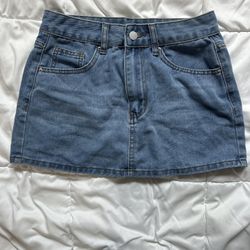 Mini Jean Skirt