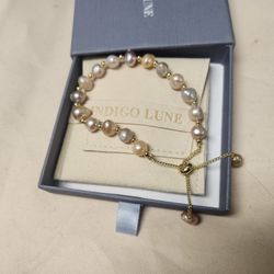 18k Gold Freshwater Pearl Bracelet