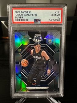 2022-23 Panini Mosaic Paolo Banchero Silver Prizm Rookie Holo RC SP #231 PSA 10