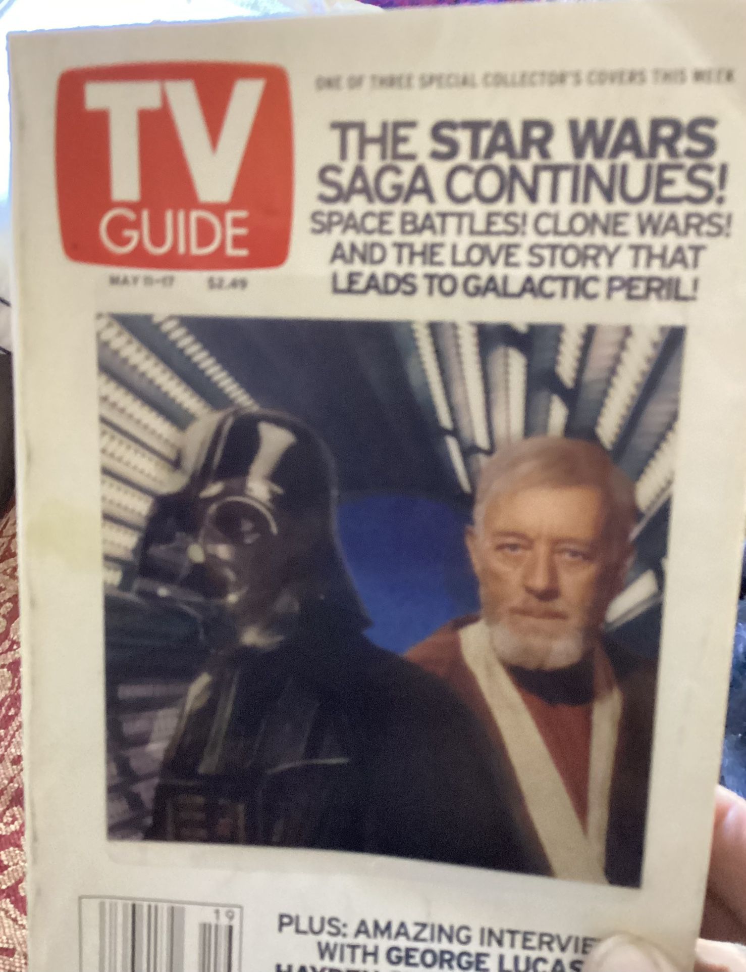 TV GUIDE (MAY 11-17 2002) THE STAR WARS SAGA CONTINUES! Darth Vader Obi Wan
