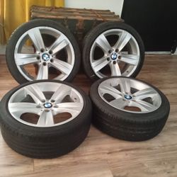 Four 18' Inch BMW Tires And Rims
