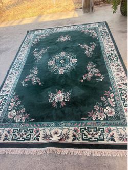 Chinese art style Wool Rug 10.10 x 7.8ft