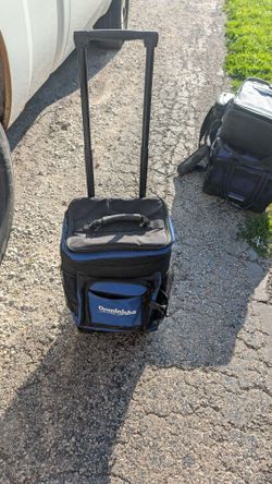 Dominick's "The Fresh Store" branded rolling cooler bag, designed for portable food and beverage storage.