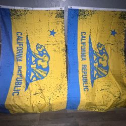 Used California Republic Flag Size 3ftx5ft 