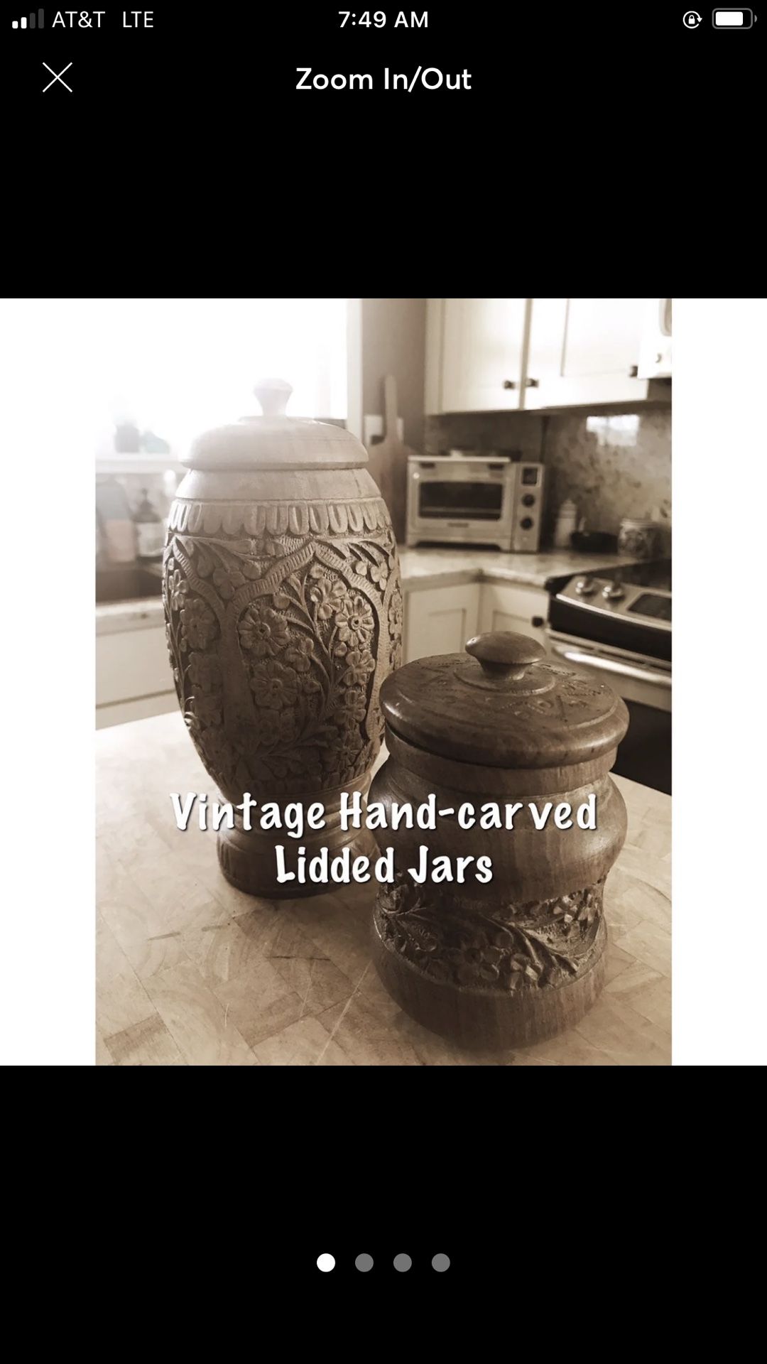 Vintage Wooden Lidded Jars