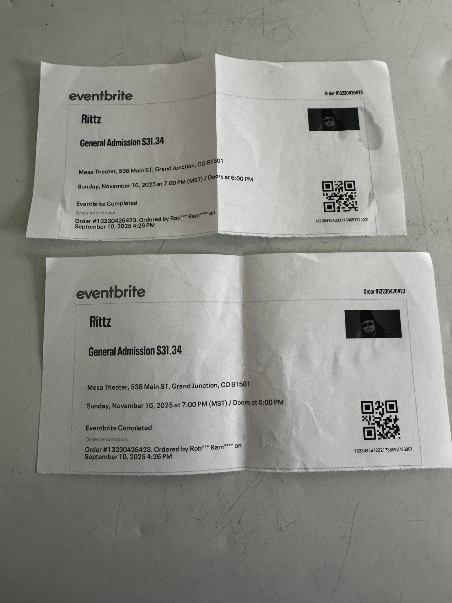 Ritz Tickets Tonight 11/16/25