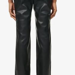 Cultnaked Killa Faux Leather Trousers Pants XXS Black Straight Leg Vegan