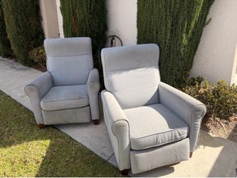 2 Gray Recliners